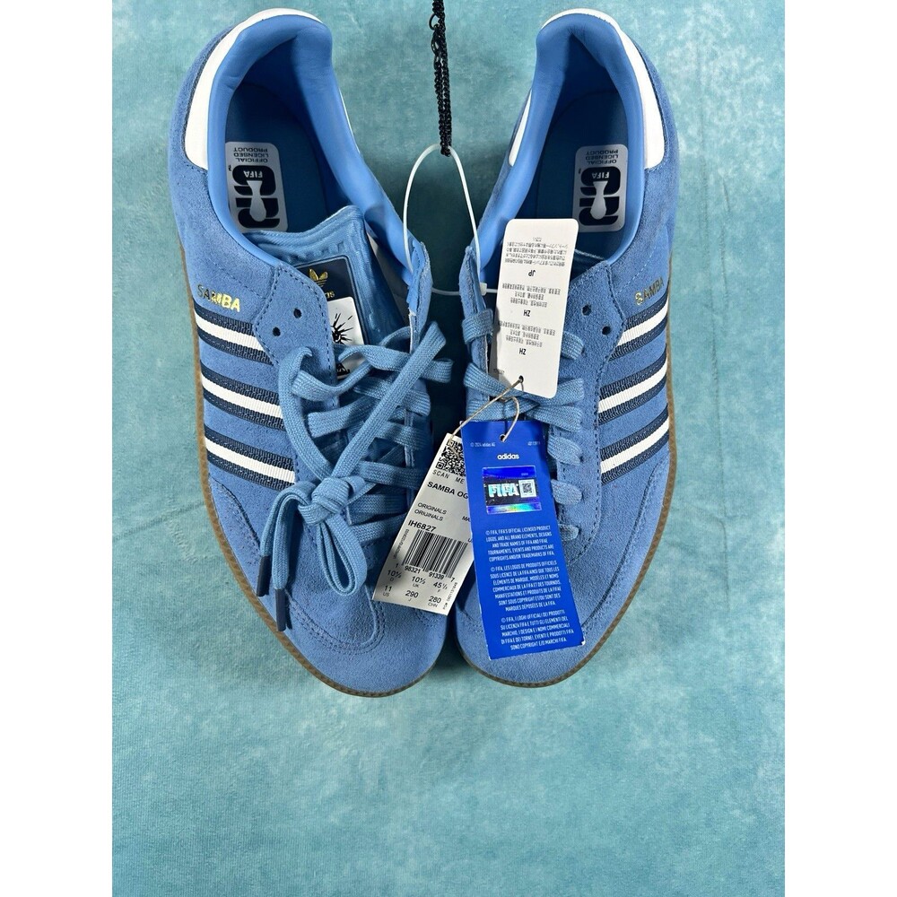 adidas Samba OG Suede Low Top Lace-Up Sneakers Blue/White IH6827